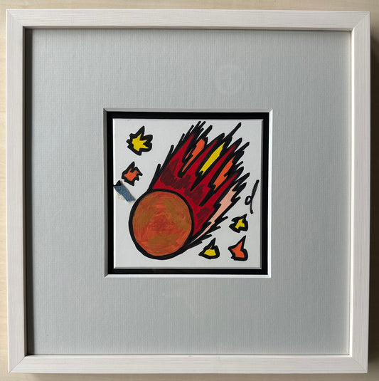 [Filzstiftgemälde gerahmt] Komet des Guten